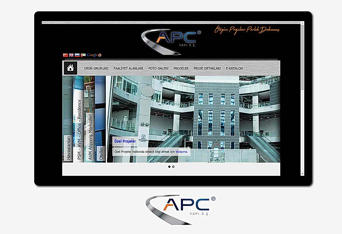 APC Yapı A.Ş. web tasarım referansı