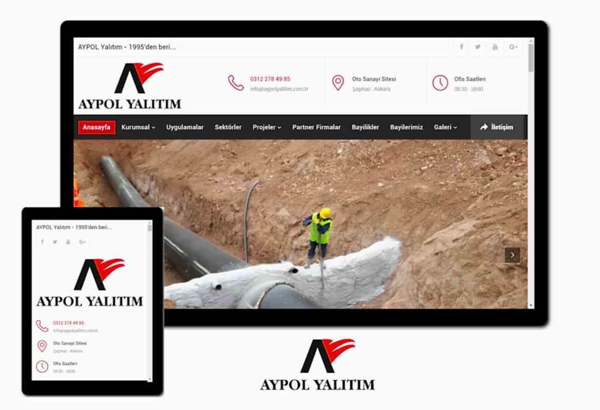 Aypol Yalıtım web tasarım referansı